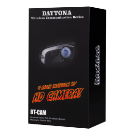 Daytona Helmets Motorcycle Bluetooth Headset - Motorcycle Communication System For All Types of Helmets - Cam