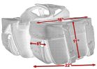 DS321S Two Strap Saddle Bag w/ Studs