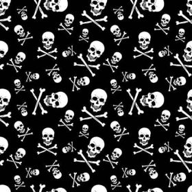 BD2512 Bandana Skull and Crossbones
