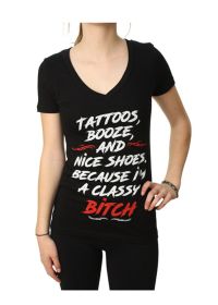 WT54 Classy Bitch Vneck (size: 2XL)