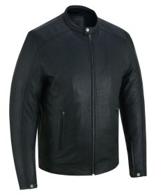 Classic Joe Men's Fashion Leather Jacket (size: 2XL)
