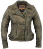 DS836 Women&#039;s Updated Stylish Antique Brown M/C Jacket
