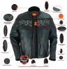 DS700 Men&#039;s Scooter Jacket w/Reflective Skulls