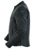 DS768 Men's Sporty Lightweight Leather Cross Over Jacket