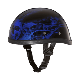 Novelty Eagle- W/ Skull Flames Blue (size: XS)