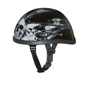Novelty Eagle- W/ Skull Flames Silver (size: XS)