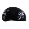 DOT Approved Daytona Motorcycle Half Face Helmet - Skull Cap Graphics for Men & Women, Scooters, ATVs, UTVs & Choppers - W/ Come Get 'Em
