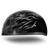 DOT Approved Daytona Motorcycle Half Face Helmet - Skull Cap Graphics for Men & Women, Scooters, ATVs, UTVs & Choppers - W/ Ignite Grey