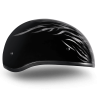 DOT Approved Daytona Motorcycle Half Face Helmet - Skull Cap Graphics for Men & Women, Scooters, ATVs, UTVs & Choppers - W/ Ignite Grey