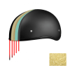 DOT Approved Daytona Motorcycle Half Face Helmet - Skull Cap Graphics for Men & Women, Scooters, ATVs, UTVs & Choppers - W/ Rockin' Reaper