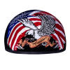 DOT Approved Daytona Motorcycle Half Face Helmet - Skull Cap Graphics for Men & Women, Scooters, ATVs, UTVs & Choppers - W/ Freedom 2.0