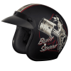DOT Approved Daytona Cruiser Open Face Motorcycle Helmet - Men, Women & Youth - With Visor & Graphics - W/ Built For Speed