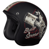DOT Approved Daytona Cruiser Open Face Motorcycle Helmet - Men, Women & Youth - With Visor & Graphics - W/ Built For Speed