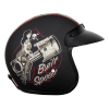 DOT Approved Daytona Cruiser Open Face Motorcycle Helmet - Men, Women & Youth - With Visor & Graphics - W/ Built For Speed