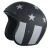 DOT Approved Daytona Cruiser Open Face Motorcycle Helmet - Men, Women & Youth - With Visor & Graphics - W/ Captain America Stealth