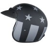 DOT Approved Daytona Cruiser Open Face Motorcycle Helmet - Men, Women & Youth - With Visor & Graphics - W/ Captain America Stealth