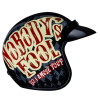 DOT Approved Daytona Cruiser Open Face Motorcycle Helmet - Men, Women & Youth - With Visor & Graphics - W/ Joker