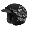 DOT Approved Daytona Cruiser Open Face Motorcycle Helmet - Men, Women & Youth - With Visor & Graphics - W/ Love It