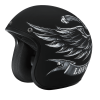 DOT Approved Daytona Cruiser Open Face Motorcycle Helmet - Men, Women & Youth - With Visor & Graphics - W/ Love It