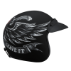 DOT Approved Daytona Cruiser Open Face Motorcycle Helmet - Men, Women & Youth - With Visor & Graphics - W/ Love It