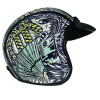 DOT Approved Daytona Cruiser Open Face Motorcycle Helmet - Men, Women & Youth - With Visor & Graphics - W/ Money