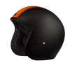 DOT Approved Daytona Cruiser Open Face Motorcycle Helmet - Men, Women & Youth - With Visor & Graphics - W/ Orange Pin Stripe