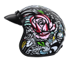 DOT Approved Daytona Cruiser Open Face Motorcycle Helmet - Men, Women & Youth - With Visor & Graphics - W/ Tribal