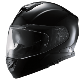 Daytona Detour Full Face Motorcycle Helmet - DOT Certified, Dual Visor, Street Bike Helmet, Men/Women/Youth - Hi-Gloss Black (size: M)