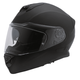 Daytona Detour Full Face Motorcycle Helmet - DOT Certified, Dual Visor, Street Bike Helmet, Men/Women/Youth - Dull Black (size: M)