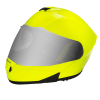 Daytona Glide Modular Motorcycle Helmet - DOT Approved, Bluetooth Ready, Dual Visor, Men/Women/Youth - Fluorescent Yellow