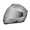 Daytona Glide Modular Motorcycle Helmet - DOT Approved, Bluetooth Ready, Dual Visor, Men/Women/Youth- Silver Metallic
