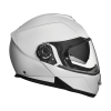 Daytona Glide Modular Motorcycle Helmet - DOT Approved, Bluetooth Ready, Dual Visor, Men/Women/Youth - Hi-Gloss White