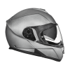 Daytona Glide Modular Motorcycle Helmet - DOT Approved, Bluetooth Ready, Dual Visor, Men/Women/Youth- Silver Metallic