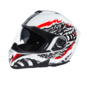 Daytona Glide Modular Motorcycle Helmet - DOT Approved, Bluetooth Ready, Dual Visor, Men/Women/Youth - W/ Phoenix (size: L)