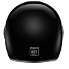 DOT Daytona Retro Full Face Motorcycle Helmet: Vintage Style for Men, Women, & Youth - Hi-Gloss Black w/ Chrome Accents