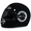 DOT Daytona Retro Full Face Motorcycle Helmet: Vintage Style for Men, Women, & Youth - Hi-Gloss Black w/ Chrome Accents