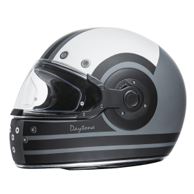 DOT Daytona Retro Full Face Motorcycle Helmet: Vintage Style for Men, Women, & Youth - W/ Racer (size: L)