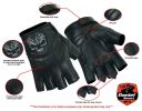 DS98 Reflective Skull Fingerless Glove