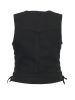 DM942BK Women's Stylish Black Denim Vest