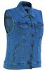 DM943  Women's Blue Denim Snap Front Vest