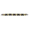 VJ1113 Two Tone Black/Gold W/White Crystal Centers