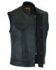 DS189A Concealed Snap Closure, Milled Cowhide, Scoop Collar & Hidden