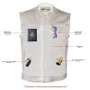 DM901   Men's Leather/Denim Combo Vest Without Collar