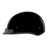 DOT Approved Daytona Skull Cap Half Shell Motorcycle Helmet - Beanie Style for Motorcycles, Cruisers, Scooters, and Mopeds - Hi-Gloss Black