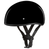 DOT Approved Daytona Skull Cap Half Shell Motorcycle Helmet - Beanie Style for Motorcycles, Cruisers, Scooters, and Mopeds W/O Visor- Hi-Gloss Black