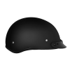 DOT Approved Daytona Skull Cap Half Shell Motorcycle Helmet - Beanie Style for Motorcycles, Cruisers, Scooters, and Mopeds - Dull Black