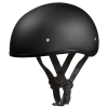 DOT Approved Daytona Skull Cap Half Shell Motorcycle Helmet - Beanie Style for Motorcycles, Cruisers, Scooters, and Mopeds W/O Visor- Dull Black