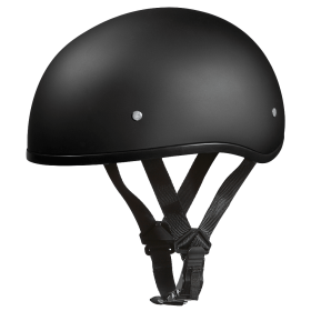 DOT Approved Daytona Skull Cap Half Shell Motorcycle Helmet - Beanie Style for Motorcycles, Cruisers, Scooters, and Mopeds W/O Visor- Dull Black (size: 3XS)