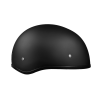 DOT Approved Daytona Skull Cap Half Shell Motorcycle Helmet - Beanie Style for Motorcycles, Cruisers, Scooters, and Mopeds W/O Visor- Dull Black