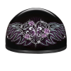 DOT Approved Daytona Motorcycle Half Face Helmet - Skull Cap Graphics for Men & Women, Scooters, ATVs, UTVs & Choppers - W/ Barbed Wire Heart